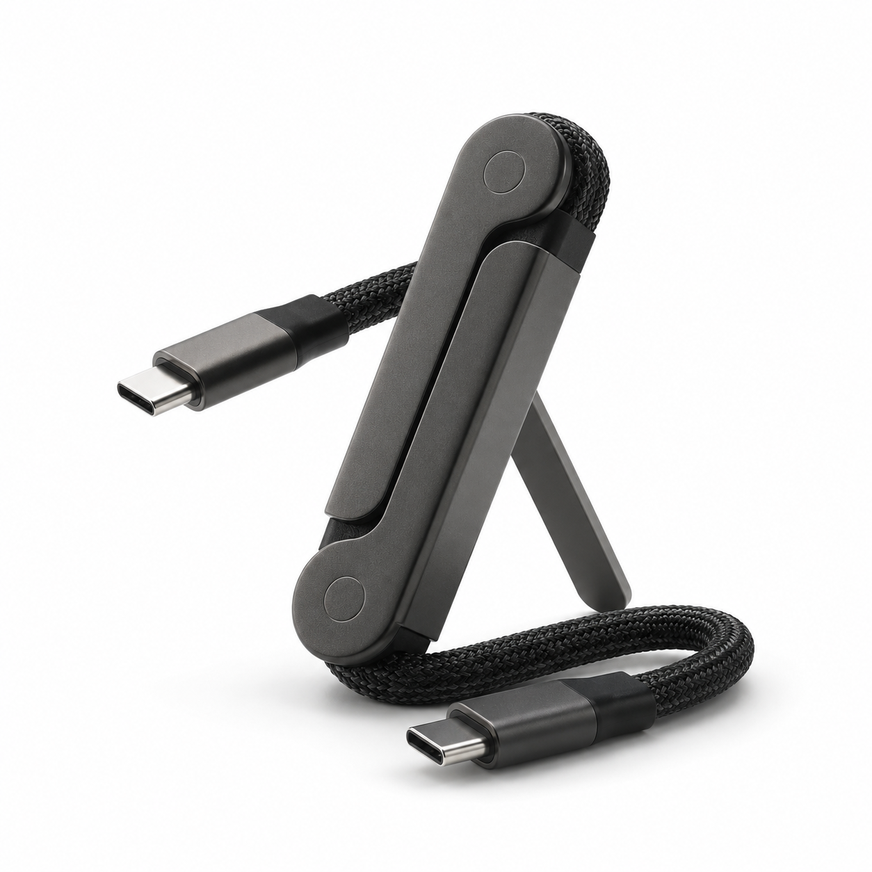 Lyres Kijk & Laad Kabel — USB-C Kabel met Ingebouwde Standaard