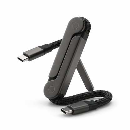 Lyres Kijk & Laad Kabel — USB-C Kabel met Ingebouwde Standaard